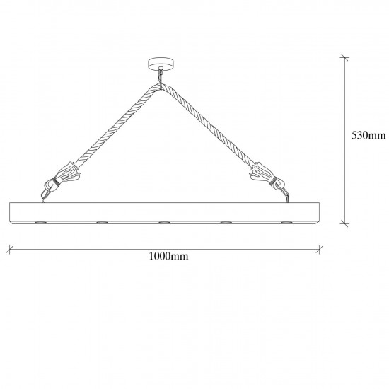 ΦΩΤΙΣΤΙΚΟ ΟΡΟΦΗΣ ΞΥΛΙΝΟ 100Χ7Χ53