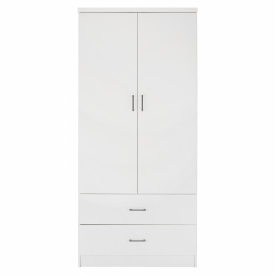 ΝΤΟΥΛΑΠΑ 2ΦΥΛΛΗ ME 2 ΣΥΡΤΑΡΙΑ HM338.05 ΛΕΥΚΗ 80Χ42,5Χ180,5Υ εκ.