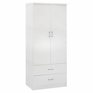 ΝΤΟΥΛΑΠΑ 2ΦΥΛΛΗ ME 2 ΣΥΡΤΑΡΙΑ  ΛΕΥΚΗ 80Χ42,5Χ180,5Υ εκ.