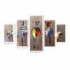 ΠΙΝΑΚΑΣ ΠΕΝΤΑΠΤΥΧΟ MDF COLORFUL ZEBRAS 92Χ56 HM7207.03