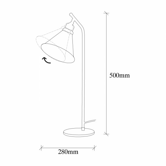ΦΩΤΙΣΤΙΚΟ ΕΠΙΤΡΑΠΕΖΙΟ ΜΕΤΑΛΛΙΚΟ ΜΑΥΡΟ-ΧΡΥΣΟ Φ28x50 εκ.
