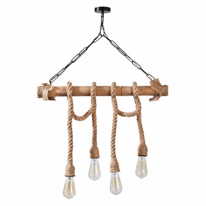 ΦΩΤΙΣΤΙΚΟ ΟΡΟΦΗΣ 4ΦΩΤΟ ΞΥΛΙΝΟ ΜΕ ΣΧΟΙΝΙ  65x8x82 εκ.