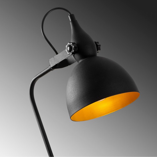 ΦΩΤΙΣΤΙΚΟ ΔΑΠΕΔΟΥ ΜΕΤΑΛΛΙΚΟ ΜΑΥΡΟ  35x30x183 εκ.-ΦΩΤΙΣΤΙΚΟ ΔΑΠΕΔΟΥ-