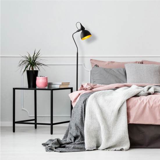 ΦΩΤΙΣΤΙΚΟ ΔΑΠΕΔΟΥ ΜΕΤΑΛΛΙΚΟ ΜΑΥΡΟ  35x30x183 εκ.-ΦΩΤΙΣΤΙΚΟ ΔΑΠΕΔΟΥ-