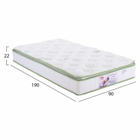 ΣΤΡΩΜΑ CONTINUOUS SPRING ΜΕ ΑΝΩΣΤΡΩΜΑ ALOE VERA 90X190 ΜΟΝΗΣ ΟΨΗΣ