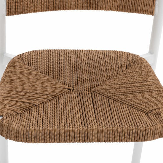 ΣΚΑΜΠΟ ΑΛΟΥΜΙΝΙΟΥ ΛΕΥΚΟ ΜΕ ΣΧΟΙΝΙ ΡΕ ΜΠΕΖ  55,5x58x107 εκ.-ΣΚΑΜΠΟ ΜΠΑΡ-ΣΚΑΜΠΟ-