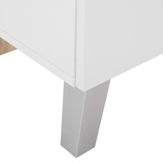 ΕΠΙΠΛΟ ΕΙΣΟΔΟΥ ΜΕ ΡΑΦΙΑ & ΚΑΘΡΕΠΤΗ ILIANA  ΛΕΥΚΟ-SONAMA 125,5x37,5x166,5 εκ.-επιπλο εισοδου-