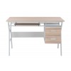 ΓΡΑΦΕΙΟ SONAMA ΜΕ ΛΕΥΚΟ ΣΚΕΛΕΤΟ  120X60X76εκ.-ΓΡΑΦΕΙΟ-ΜΕΤΑΛΛΟ-ΜΕΛΑΜΙΝΗ-ΛΕΥΚΟ SONOMA-