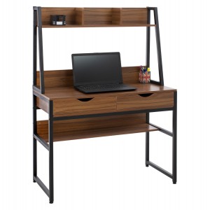 ΓΡΑΦΕΙΟ ΜΕ ΒΙΒΛΙΟΘΗΚΗ ΚΑΡΥΔΙ & ΜΕΤΑΛΛΙΚΟ ΜΑΥΡΟ ΣΚΕΛΕΤΟ  100x48x139 εκ.