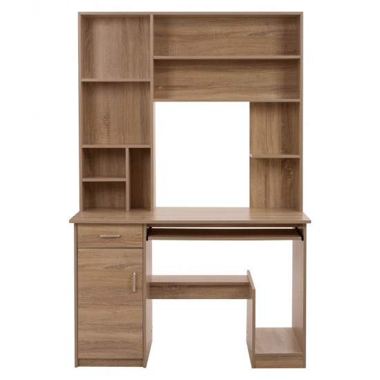 ΓΡΑΦΕΙΟ ΜΕ ΒΙΒΛΙΟΘΗΚΗ-ΡΑΦΙΕΡΑ STATUS  SONAMA 120X55X182-ΓΡΑΦΕΙΟ ΒΙΒΛΙΟΘΗΚΗ-