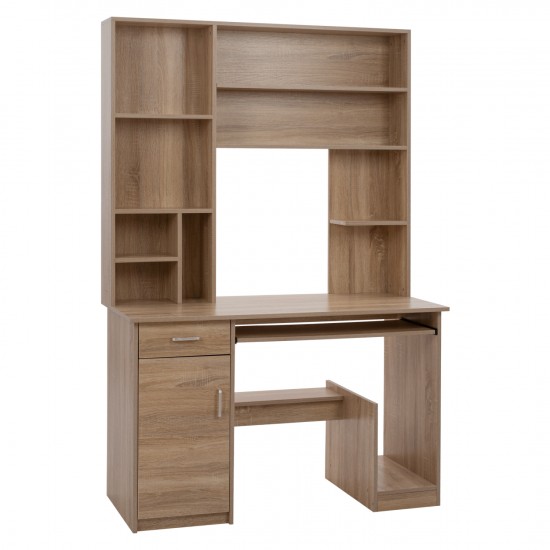 ΓΡΑΦΕΙΟ ΜΕ ΒΙΒΛΙΟΘΗΚΗ-ΡΑΦΙΕΡΑ STATUS  SONAMA 120X55X182-ΓΡΑΦΕΙΟ ΒΙΒΛΙΟΘΗΚΗ-