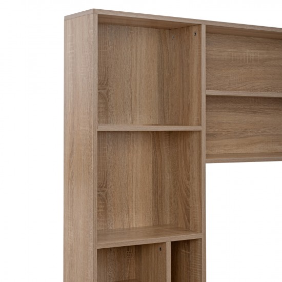 ΓΡΑΦΕΙΟ ΜΕ ΒΙΒΛΙΟΘΗΚΗ-ΡΑΦΙΕΡΑ STATUS  SONAMA 120X55X182-ΓΡΑΦΕΙΟ ΒΙΒΛΙΟΘΗΚΗ-