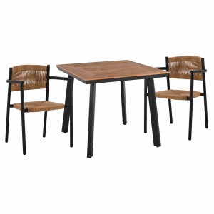 ΣΕΤ ΤΡΑΠΕΖΑΡΙΑ 3ΤΜΧ ΤΡΑΠΕΖΙ ΑΛΟΥΜΙΝΙΟΥ 80X80 & ΠΟΛΥΘΡΟΝΕΣ ΑΝΘΡΑΚΙ 