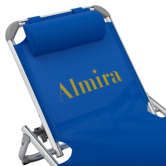 ΞΑΠΛΩΣΤΡΑ ΠΑΡΑΛΙΑΣ  ΒΑΡΕΩΣ ΤΥΠΟΥ ΜΠΛΕ ΑΛΟΥΜΙΝΙΟΥ 188x58x28-80Υ εκ.-ΞΑΠΛΩΣΤΡΑ-ΑΛΟΥΜΙΝΙΟ-TEXTLINE-ΜΠΛΕ-