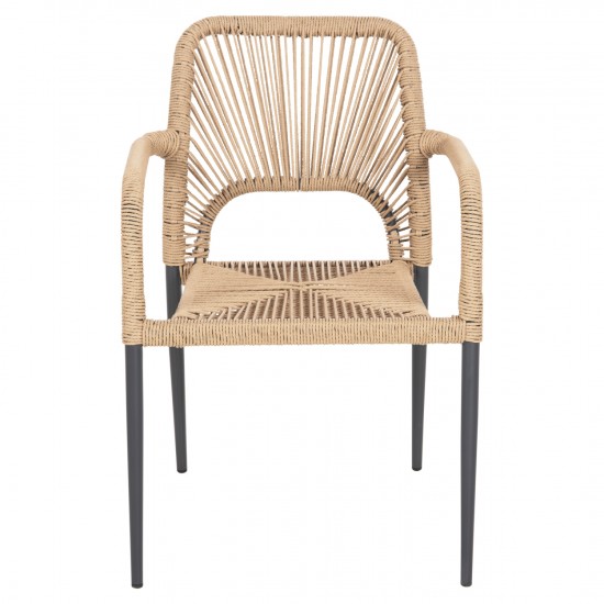 ΠΟΛΥΘΡΟΝΑ ΑΛΟΥΜΙΝΙΟΥ ΓΚΡΙ ΜΕ ΠΛΕΞΗ RATTAN 57Χ63Χ82εκ.-ΠΟΛΥΘΡΟΝΑ ΕΞΩΤΕΡΙΚΟΥ ΧΩΡΟΥ-ΠΟΛΥΘΡΟΝΑ ΑΛΟΥΜΙΝΙΟΥ ΜΕ ΣΧΟΙΝΙ-