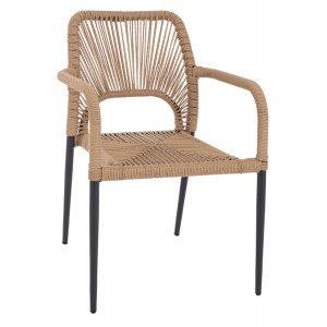 ΠΟΛΥΘΡΟΝΑ ΑΛΟΥΜΙΝΙΟΥ ΓΚΡΙ ΜΕ ΠΛΕΞΗ RATTAN 57Χ63Χ82εκ. 