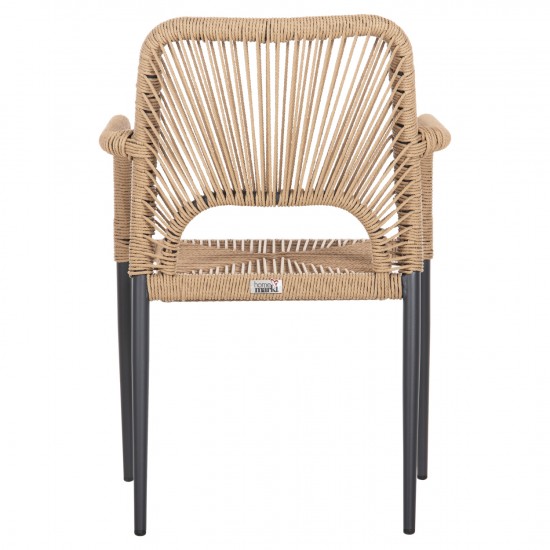 ΠΟΛΥΘΡΟΝΑ ΑΛΟΥΜΙΝΙΟΥ ΓΚΡΙ ΜΕ ΠΛΕΞΗ RATTAN 57Χ63Χ82εκ.-ΠΟΛΥΘΡΟΝΑ ΕΞΩΤΕΡΙΚΟΥ ΧΩΡΟΥ-ΠΟΛΥΘΡΟΝΑ ΑΛΟΥΜΙΝΙΟΥ ΜΕ ΣΧΟΙΝΙ-