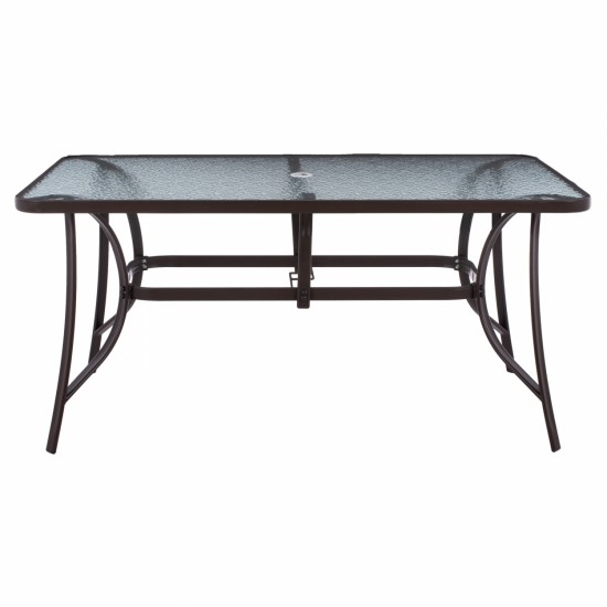 ΤΡΑΠΕΖΙ BRUNO 150X90Χ75Υεκ. ΜΕΤΑΛΛΙΚΟ ΟΡΘΟΓΩΝΙΟ ΚΑΦΕ ΜΕ ΤΡΥΠΑ ΟΜΠΡΕΛΑΣ Φ38-ΜΕΤΑΛΛΙΚΟ ΤΡΑΠΕΖΙ-ΤΡΑΠΕΖΙ ΕΞΩΤΕΡΙΚΟΥ ΧΩΡΟΥ-