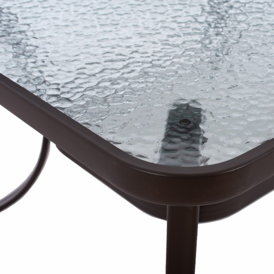 ΤΡΑΠΕΖΙ BRUNO 150X90Χ75Υεκ. ΜΕΤΑΛΛΙΚΟ ΟΡΘΟΓΩΝΙΟ ΚΑΦΕ ΜΕ ΤΡΥΠΑ ΟΜΠΡΕΛΑΣ Φ38-ΜΕΤΑΛΛΙΚΟ ΤΡΑΠΕΖΙ-ΤΡΑΠΕΖΙ ΕΞΩΤΕΡΙΚΟΥ ΧΩΡΟΥ-