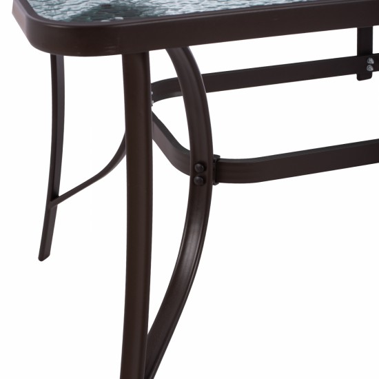 ΤΡΑΠΕΖΙ BRUNO 150X90Χ75Υεκ. ΜΕΤΑΛΛΙΚΟ ΟΡΘΟΓΩΝΙΟ ΚΑΦΕ ΜΕ ΤΡΥΠΑ ΟΜΠΡΕΛΑΣ Φ38-ΜΕΤΑΛΛΙΚΟ ΤΡΑΠΕΖΙ-ΤΡΑΠΕΖΙ ΕΞΩΤΕΡΙΚΟΥ ΧΩΡΟΥ-