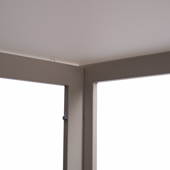 ΤΡΑΠΕΖΙ ΜΕΤΑΛΛΙΚΟ ΟΡΘΟΓΩΝΙΟ ΛΕΥΚΟ ΜΕ ΓΥΑΛΙ ΛΕΥΚΟ 150X90Χ75Υεκ.-ΤΡΑΠΕΖΙ ΕΞΩΤΕΡΙΚΟΥ ΧΩΡΟΥ-ΜΕΤΑΛΛΟ ΓΥΑΛΙ-ΛΕΥΚΟ ΤΡΑΠΕΖΙ-