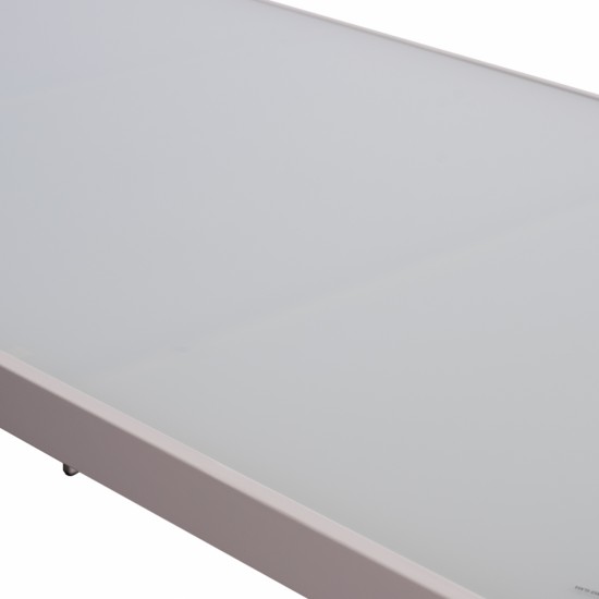 ΤΡΑΠΕΖΙ ΜΕΤΑΛΛΙΚΟ ΟΡΘΟΓΩΝΙΟ ΛΕΥΚΟ ΜΕ ΓΥΑΛΙ ΛΕΥΚΟ 150X90Χ75Υεκ.-ΤΡΑΠΕΖΙ ΕΞΩΤΕΡΙΚΟΥ ΧΩΡΟΥ-ΜΕΤΑΛΛΟ ΓΥΑΛΙ-ΛΕΥΚΟ ΤΡΑΠΕΖΙ-