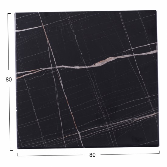 ΕΠΙΦΑΝΕΙΑ ΤΡΑΠΕΖΙΟΥ ΜΑΥΡΟ ΜΑΡΜΑΡΟ 741 WERZALIT 80x80cm