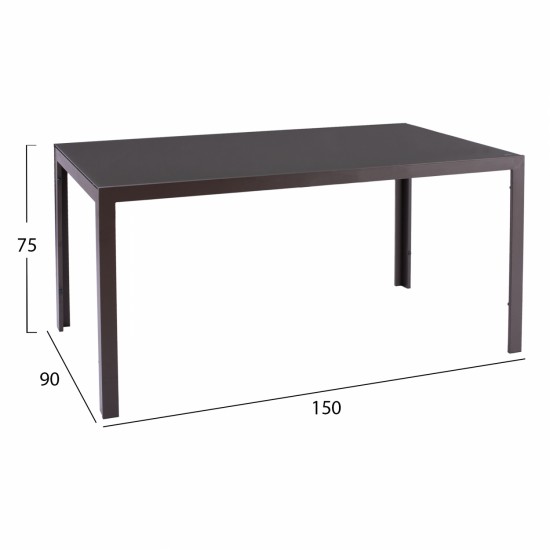 ΣΕΤ ΤΡΑΠΕΖΑΡΙΑΣ ΟΡΘΟΓΩΝΙΟ ΣΕ ΧΡΩΜΑ ΚΑΦΕ-ΣΕΤ ΤΡΑΠΕΖΑΡΙΑΣ-ΕΞΩΤΕΡΙΚΟΥ ΧΩΡΟΥ-ΜΕΤΑΛΛΟ-ΚΑΦΕ-ΠΤΥΣΣΟΜΕΝΕΣ ΚΑΡΕΚΛΕΣ-