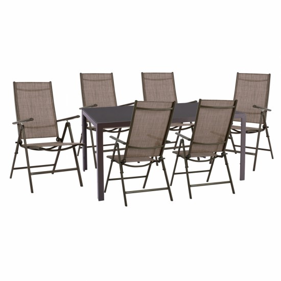 ΣΕΤ ΤΡΑΠΕΖΑΡΙΑΣ ΟΡΘΟΓΩΝΙΟ ΣΕ ΧΡΩΜΑ ΚΑΦΕ-ΣΕΤ ΤΡΑΠΕΖΑΡΙΑΣ-ΕΞΩΤΕΡΙΚΟΥ ΧΩΡΟΥ-ΜΕΤΑΛΛΟ-ΚΑΦΕ-ΠΤΥΣΣΟΜΕΝΕΣ ΚΑΡΕΚΛΕΣ-