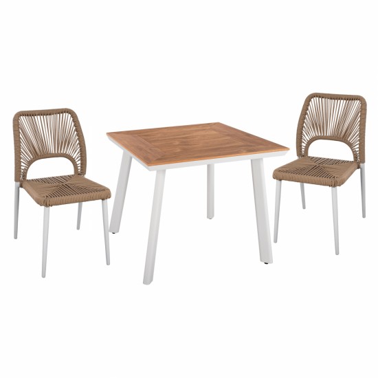 ΣΕΤ ΤΡΑΠΕΖΑΡΙΑΣ ΑΛΟΥΜΙΝΙΟΥ ΛΕΥΚΗ-ΣΕΤ ΤΡΑΠΕΖΑΡΙΑΣ-ΕΞΩΤΕΡΙΚΟΥ ΧΩΡΟΥ-POLYWOOD ΑΛΟΥΜΙΝΙΟ ΣΧΟΙΝΙ-ΛΕΥΚΟ ΦΥΣΙΚΟ-