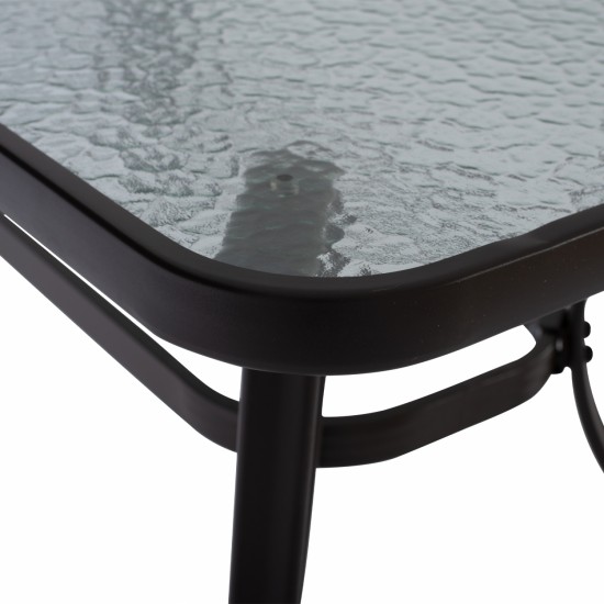 ΤΡΑΠΕΖΙ BRAVO 120Χ70Χ72Υεκ.ΜΕΤΑΛΛΙΚΟ ΚΑΦΕ ΓΥΑΛΥ ΕΠΙΦΑΝΕΙΑ ΜΕ ΤΡΥΠΑ ΟΜΠΡΕΛΑΣ-ΤΡΑΠΕΖΙ-ΤΡΑΠΕΖΙ ΚΗΠΟΥ ΒΕΡΑΝΤΑΣ-ΜΕΤΑΛΛΟ-ΓΥΑΛΙ-ΚΑΦΕ-