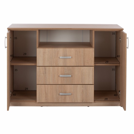 ΜΠΟΥΦΕΣ ΜΕ 2 ΝΤΟΥΛΑΠΙΑ Κ 3 ΣΥΡΤΑΡΙΑ SONAMA OAK  120X45X85Yεκ.-ΜΠΟΥΦΕΣ-ΜΕΛΑΜΙΝΗ-SONOMAOAK-
