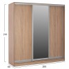 ΝΤΟΥΛΑΠΑ 3ΦΥΛΛΗ ΣΥΡΟΜΕΝΗ ΜΕ ΚΑΘΡΕΠΤΗ SONAMA OAK   200X60X210Υεκ-ΝΤΟΥΛΑΠΑ-ΣΥΡΟΜΕΝΗ ΝΤΟΥΛΑΠΑ-ΜΕΛΑΜΙΝΗ-SONOMA OAK-