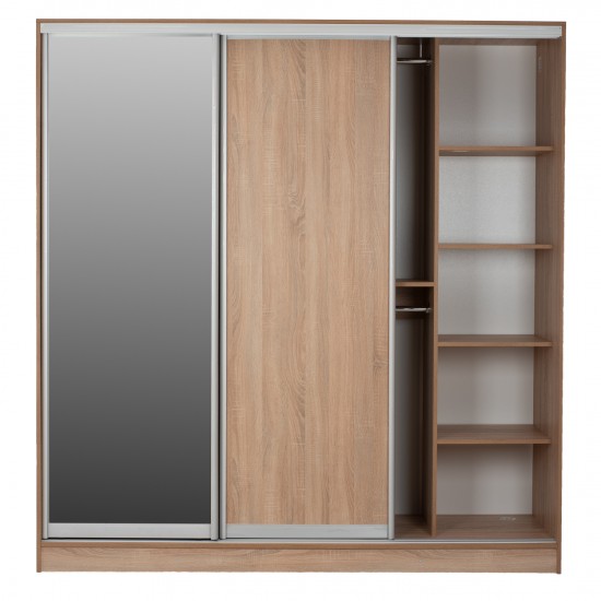 ΝΤΟΥΛΑΠΑ 3ΦΥΛΛΗ ΣΥΡΟΜΕΝΗ ΜΕ ΚΑΘΡΕΠΤΗ SONAMA OAK   200X60X210Υεκ-ΝΤΟΥΛΑΠΑ-ΣΥΡΟΜΕΝΗ ΝΤΟΥΛΑΠΑ-ΜΕΛΑΜΙΝΗ-SONOMA OAK-