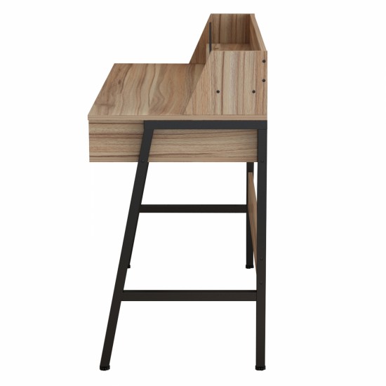 ΓΡΑΦΕΙΟ ΚΑΡΥΔΙ-ΓΚΡΙ ΜΕ ΜΑΥΡΟ ΜΑΤ ΣΚΕΛΕΤΟ 104Χ48Χ89εκ.