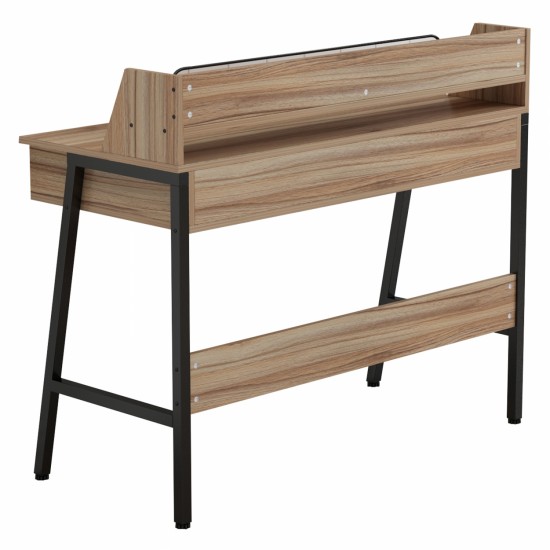 ΓΡΑΦΕΙΟ ΚΑΡΥΔΙ-ΓΚΡΙ ΜΕ ΜΑΥΡΟ ΜΑΤ ΣΚΕΛΕΤΟ 104Χ48Χ89εκ.