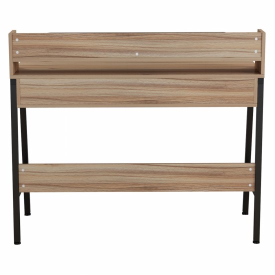 ΓΡΑΦΕΙΟ ΚΑΡΥΔΙ-ΓΚΡΙ ΜΕ ΜΑΥΡΟ ΜΑΤ ΣΚΕΛΕΤΟ 104Χ48Χ89εκ.