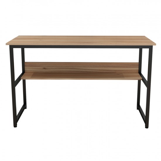 ΓΡΑΦΕΙΟ WALNUT ΜΕ ΜΑΥΡΟ ΜΑΤ ΣΚΕΛΕΤΟ 120X50X75εκ.