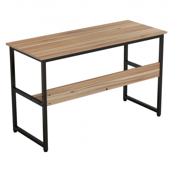 ΓΡΑΦΕΙΟ WALNUT ΜΕ ΜΑΥΡΟ ΜΑΤ ΣΚΕΛΕΤΟ 120X50X75εκ.