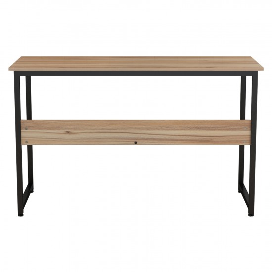 ΓΡΑΦΕΙΟ WALNUT ΜΕ ΜΑΥΡΟ ΜΑΤ ΣΚΕΛΕΤΟ 120X50X75εκ.