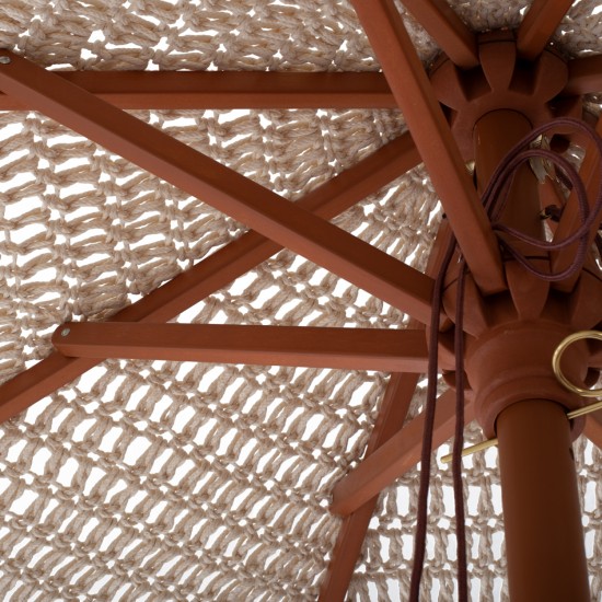 ΟΜΠΡΕΛΑ ΕΠΑΓΓΕΛΜΑΤΙΚΗ ΜΑΚΡΑΜΕ ΧΕΙΡΟΠΟΙΗΤΗ ΜΠΕΖ ΞΥΛΙΝΟΣ ΣΚΕΛΕΤΟ Φ2.3X2.50Υm