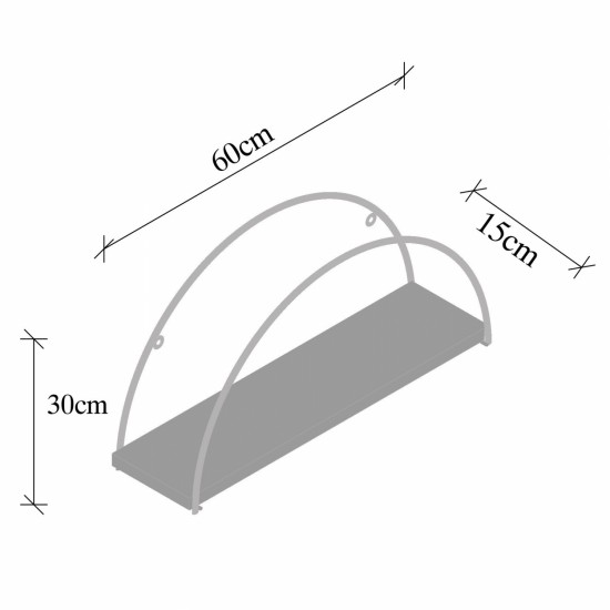ΡΑΦΙ ΤΟΙΧΟΥ ΑΠΟ ΞΥΛΟ ΕΛΑΤΟΥ ΚΑΙ ΜΑΥΡΟ ΜΕΤΑΛΛΟ  60x15x30Υ εκ.-ΡΑΦΙ-ΞΥΛΟ ΕΛΑΤΟΥ-ΜΕΤΑΛΛΟ-ΜΑΥΡΟ-ΚΑΡΥΔΙ-
