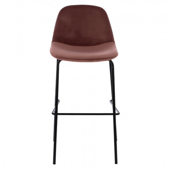 ΣΚΑΜΠΟ VINCENT ΒΕΛΟΥΔΟ ΣΑΠΙΟ ΜΗΛΟ ΚΑΙ ΜΕΤΑΛΛΙΚΟ ΣΚΕΛΕΤΟ  56,5Χ47Χ106 εκ.-ΣΚΑΜΠΟ-ΜΕΤΑΛΛΟ-ΒΕΛΟΥΔΟ-ΜΑΥΡΟ-ΣΑΠΙΟ ΜΗΛΟ-4 ΤΕΜΑΧΙΑ-