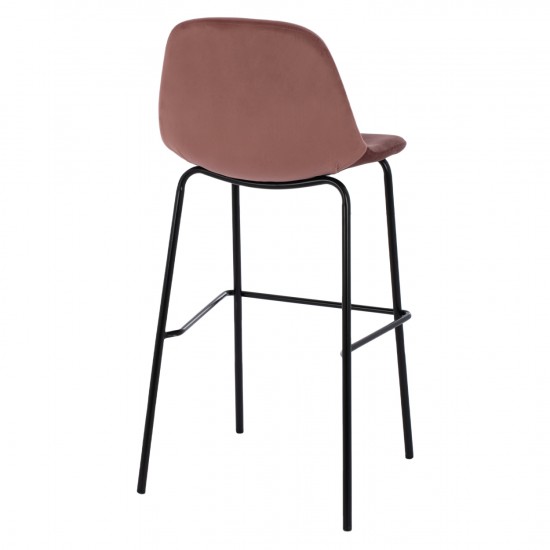 ΣΚΑΜΠΟ VINCENT ΒΕΛΟΥΔΟ ΣΑΠΙΟ ΜΗΛΟ ΚΑΙ ΜΕΤΑΛΛΙΚΟ ΣΚΕΛΕΤΟ  56,5Χ47Χ106 εκ.-ΣΚΑΜΠΟ-ΜΕΤΑΛΛΟ-ΒΕΛΟΥΔΟ-ΜΑΥΡΟ-ΣΑΠΙΟ ΜΗΛΟ-4 ΤΕΜΑΧΙΑ-