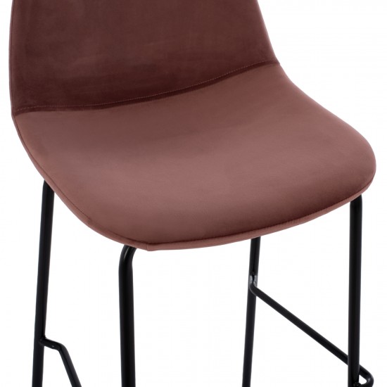 ΣΚΑΜΠΟ VINCENT ΒΕΛΟΥΔΟ ΣΑΠΙΟ ΜΗΛΟ ΚΑΙ ΜΕΤΑΛΛΙΚΟ ΣΚΕΛΕΤΟ  56,5Χ47Χ106 εκ.-ΣΚΑΜΠΟ-ΜΕΤΑΛΛΟ-ΒΕΛΟΥΔΟ-ΜΑΥΡΟ-ΣΑΠΙΟ ΜΗΛΟ-4 ΤΕΜΑΧΙΑ-