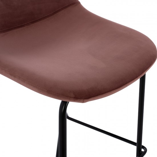 ΣΚΑΜΠΟ VINCENT ΒΕΛΟΥΔΟ ΣΑΠΙΟ ΜΗΛΟ ΚΑΙ ΜΕΤΑΛΛΙΚΟ ΣΚΕΛΕΤΟ  56,5Χ47Χ106 εκ.-ΣΚΑΜΠΟ-ΜΕΤΑΛΛΟ-ΒΕΛΟΥΔΟ-ΜΑΥΡΟ-ΣΑΠΙΟ ΜΗΛΟ-4 ΤΕΜΑΧΙΑ-