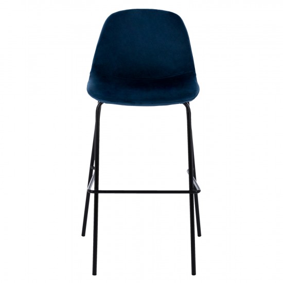 ΣΚΑΜΠΟ VINCENT ΒΕΛΟΥΔΟ ΜΠΛΕ ΚΑΙ ΜΕΤΑΛΛΙΚΟ ΣΚΕΛΕΤΟ  56,5x47x106 εκ.-ΣΚΑΜΠΟ-ΜΕΤΑΛΛΟ-ΒΕΛΟΥΔΟ-ΜΠΛΕ-ΜΑΥΡΟ-4 ΤΕΜΑΧΙΑ-