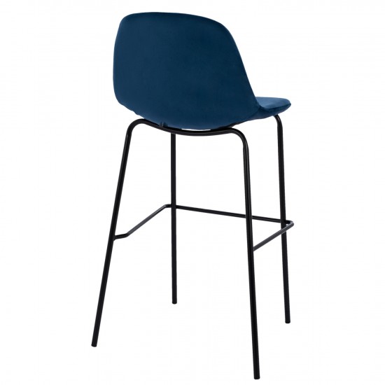 ΣΚΑΜΠΟ VINCENT ΒΕΛΟΥΔΟ ΜΠΛΕ ΚΑΙ ΜΕΤΑΛΛΙΚΟ ΣΚΕΛΕΤΟ  56,5x47x106 εκ.-ΣΚΑΜΠΟ-ΜΕΤΑΛΛΟ-ΒΕΛΟΥΔΟ-ΜΠΛΕ-ΜΑΥΡΟ-4 ΤΕΜΑΧΙΑ-