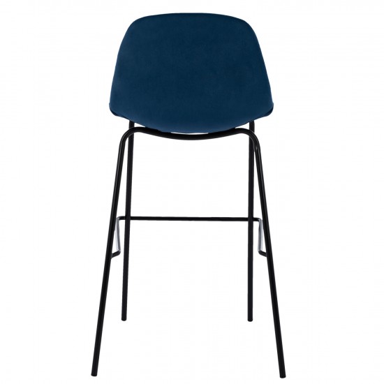 ΣΚΑΜΠΟ VINCENT ΒΕΛΟΥΔΟ ΜΠΛΕ ΚΑΙ ΜΕΤΑΛΛΙΚΟ ΣΚΕΛΕΤΟ  56,5x47x106 εκ.-ΣΚΑΜΠΟ-ΜΕΤΑΛΛΟ-ΒΕΛΟΥΔΟ-ΜΠΛΕ-ΜΑΥΡΟ-4 ΤΕΜΑΧΙΑ-