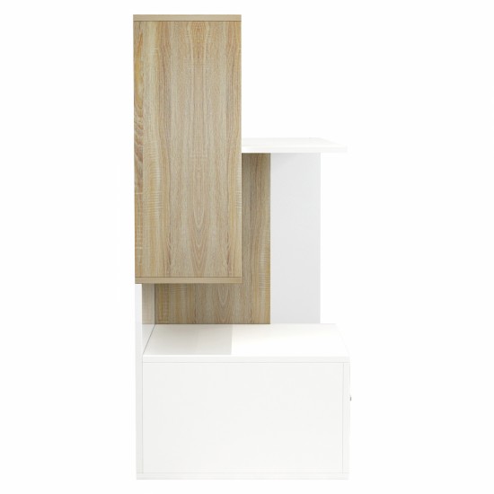 ΓΡΑΦΕΙΟ ΜΕΛΑΜΙΝΗΣ ΜΕ ΒΙΒΛΙΟΘΗΚΗ ΛΕΥΚΟ SONAMA 149x48x105Y εκ.